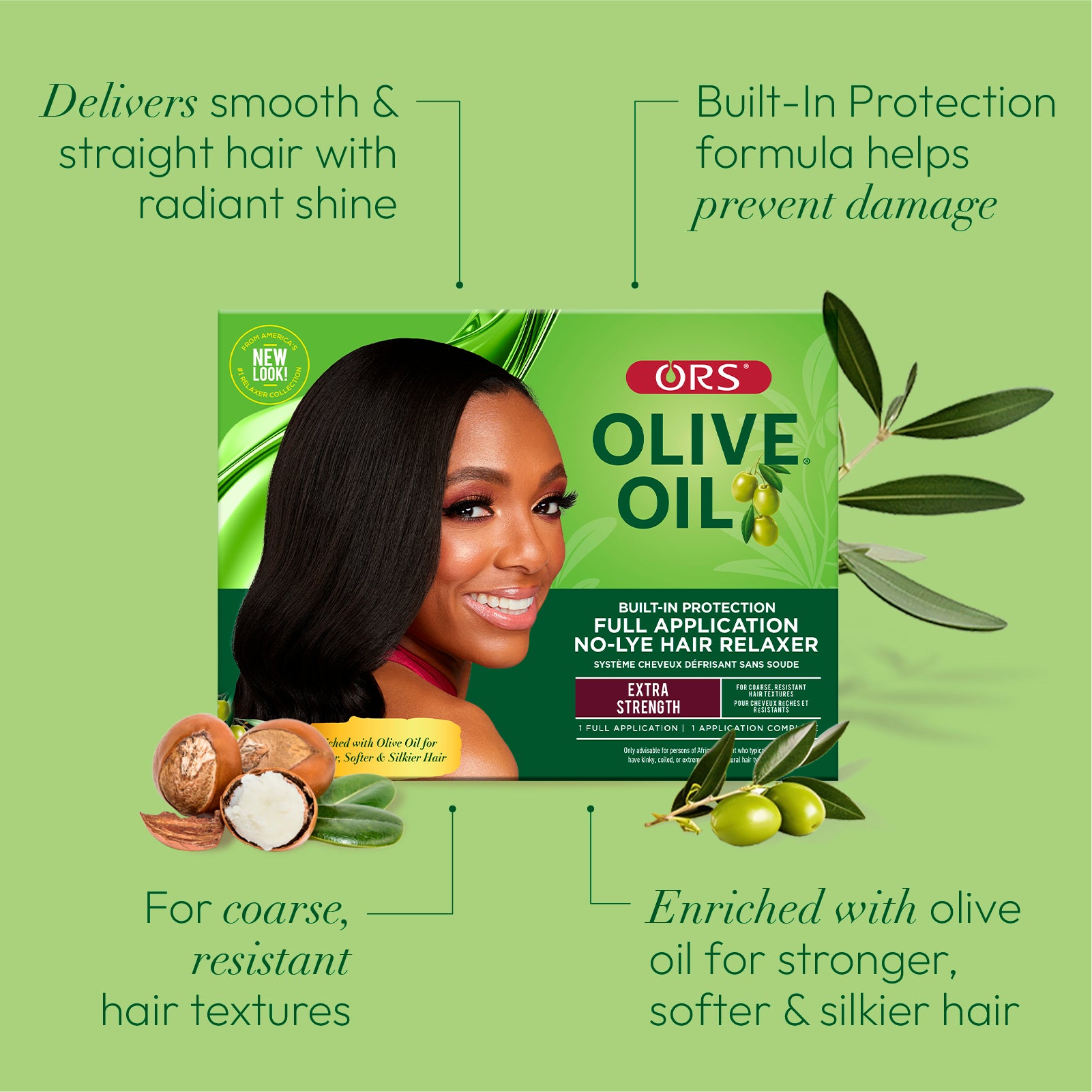 ORS Olive Oil Built-In Protection No-Lye Hair Relaxer Extra Strength