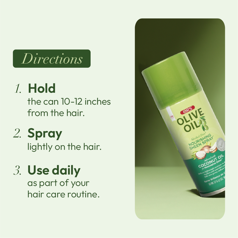 ORS Olive Oil Nourishing Sheen Spray for Restorative Shine (2.0 oz) 3-Pack