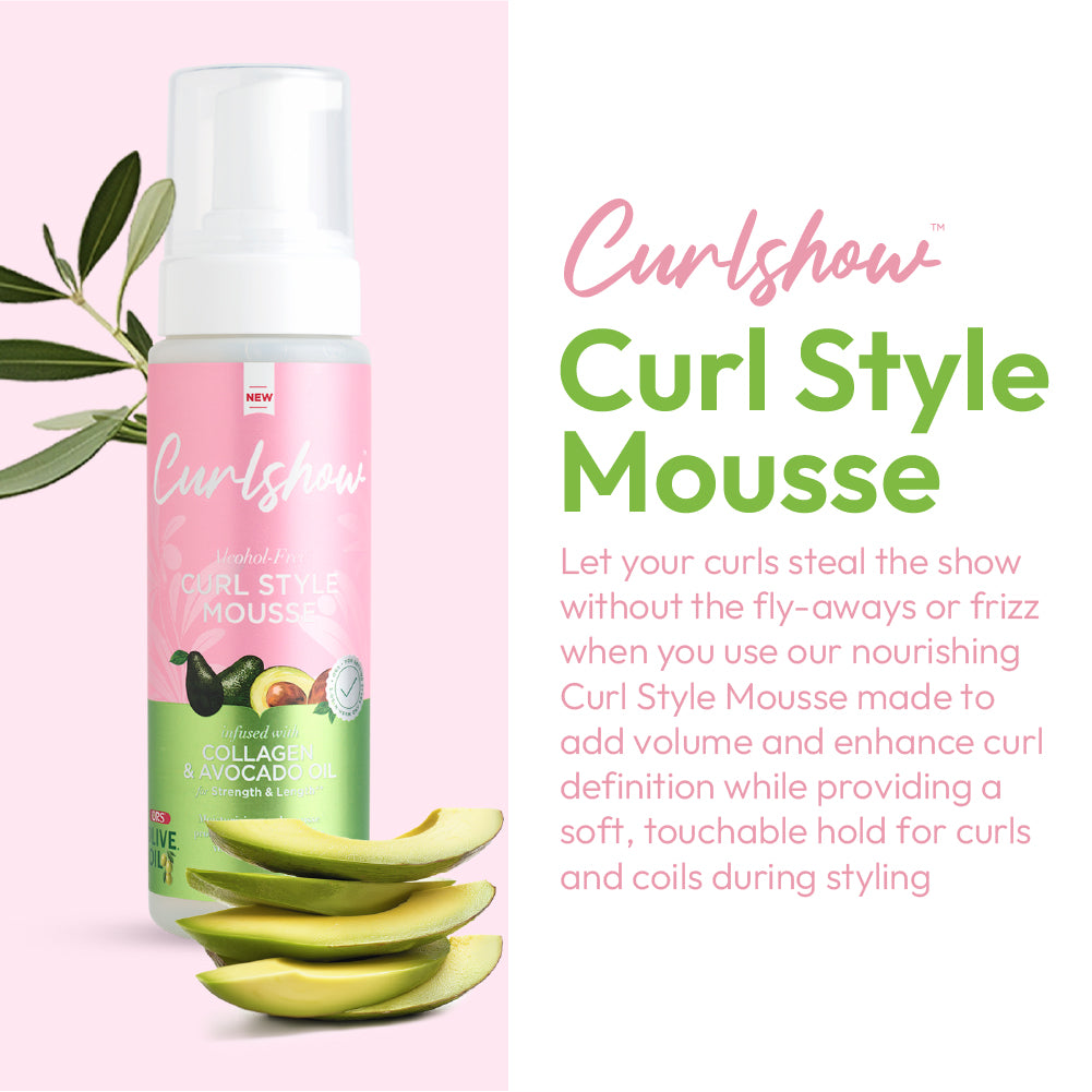ORS Olive Oil Curlshow Curl Creator, Style Milk & Mousse 3-Piece Set