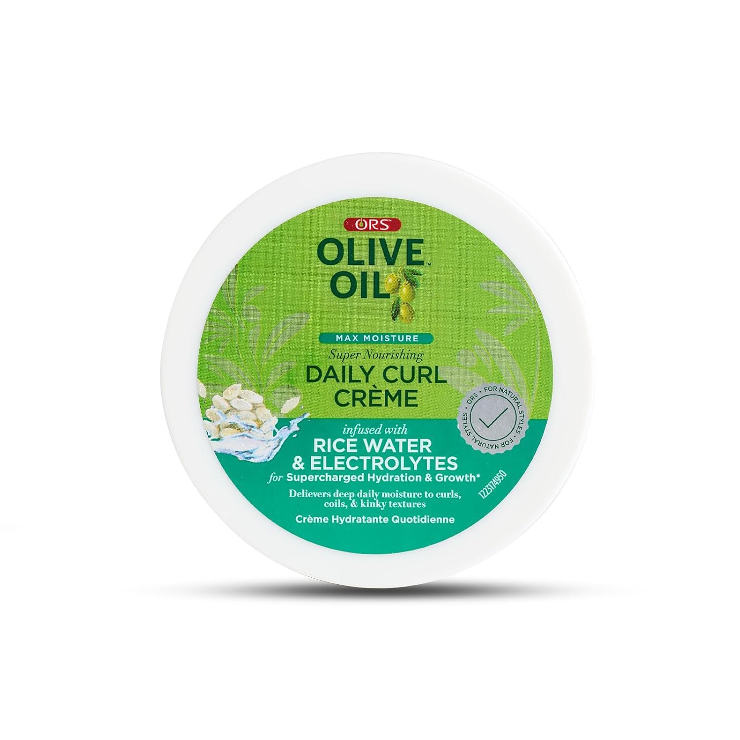 Max Moisture Super Nourishing Daily Curl Crème infused with Rice Water & Electrolytes for Supercharged Hydration & Growth (8.0 oz)