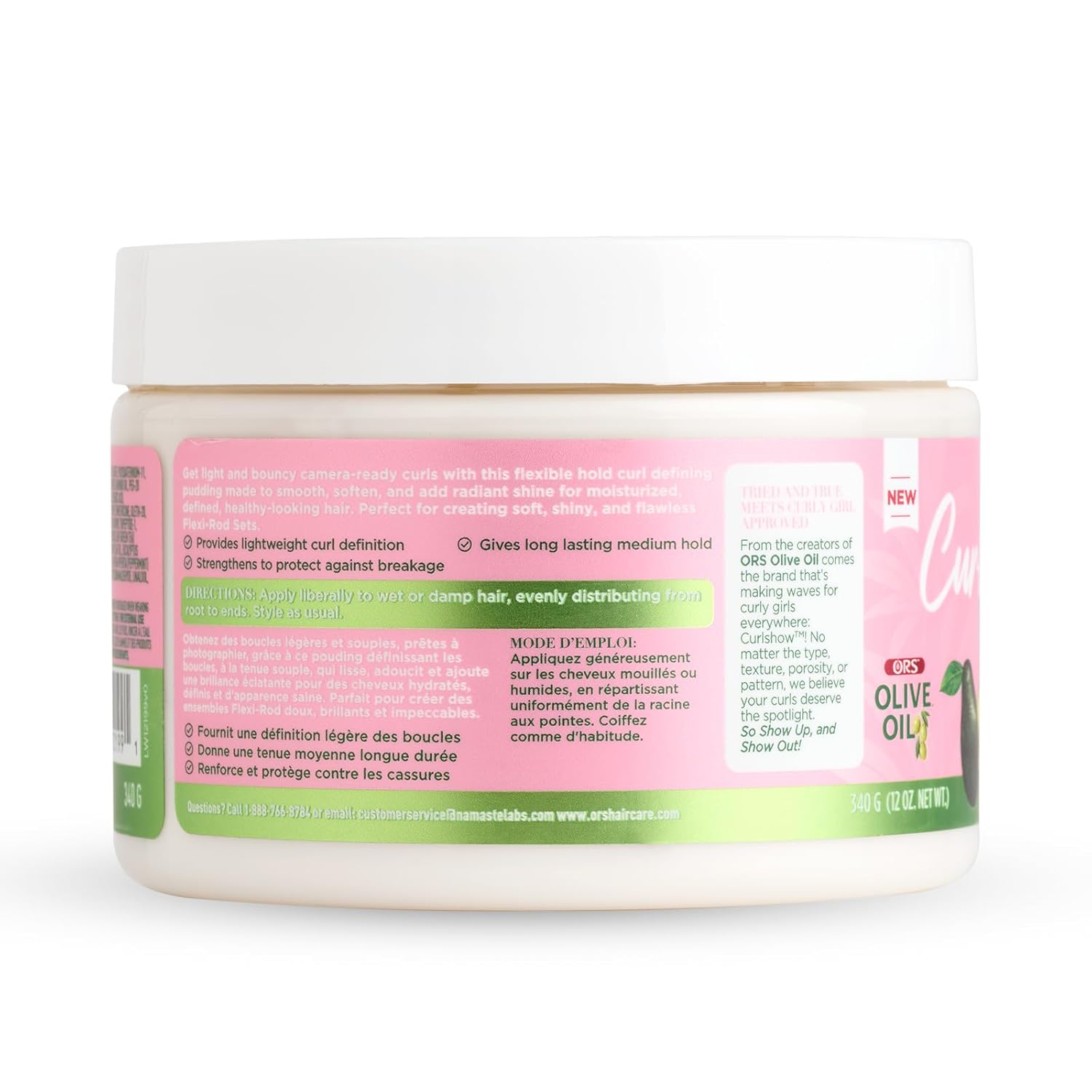 ORS Olive Oil Curlshow Curl N Smooth Pudding for Strength & Length (12.0 oz)