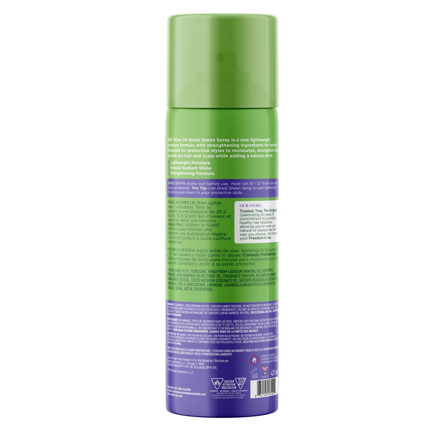 ORS Olive Oil Braidzone Braid Sheen Spray for Hair & Scalp Nourishment (10.0 OZ)