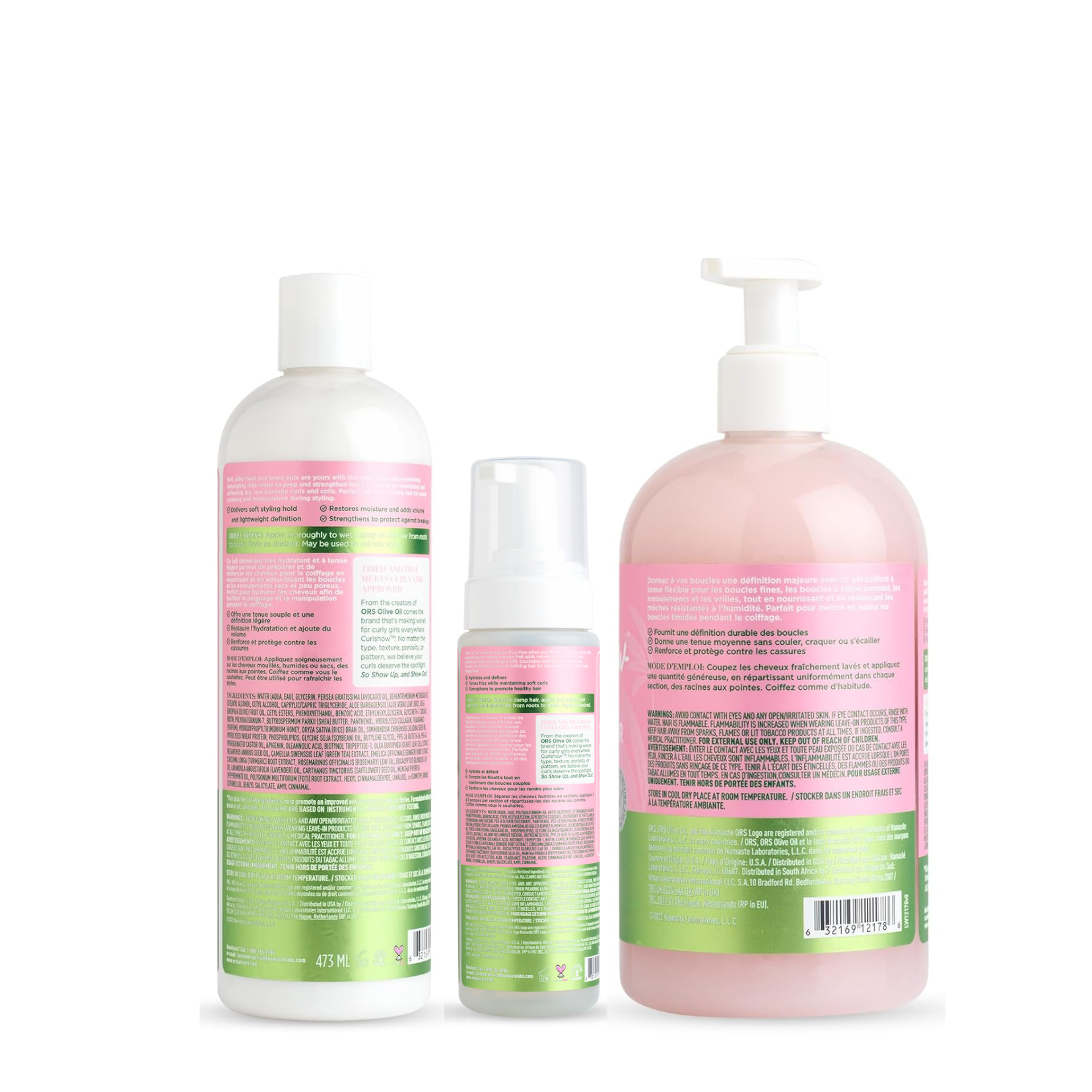 ORS Olive Oil Curlshow Curl Creator, Style Milk & Mousse 3-Piece Set