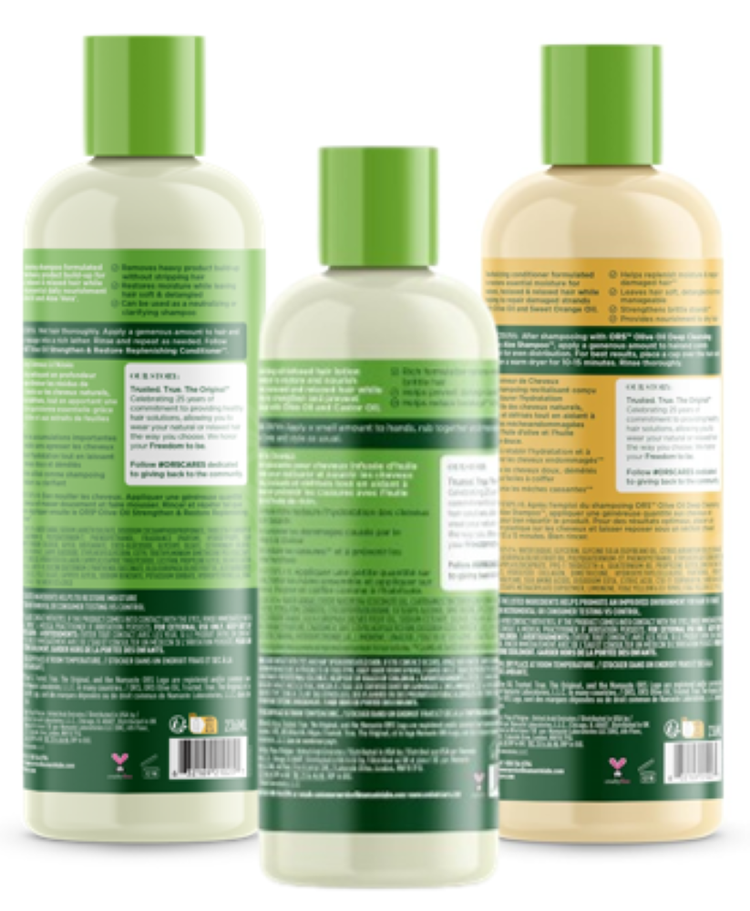 ORS Olive Oil Shampoo, Conditioner & Hair Lotion for Moisture & Strengthening 3-Piece Set