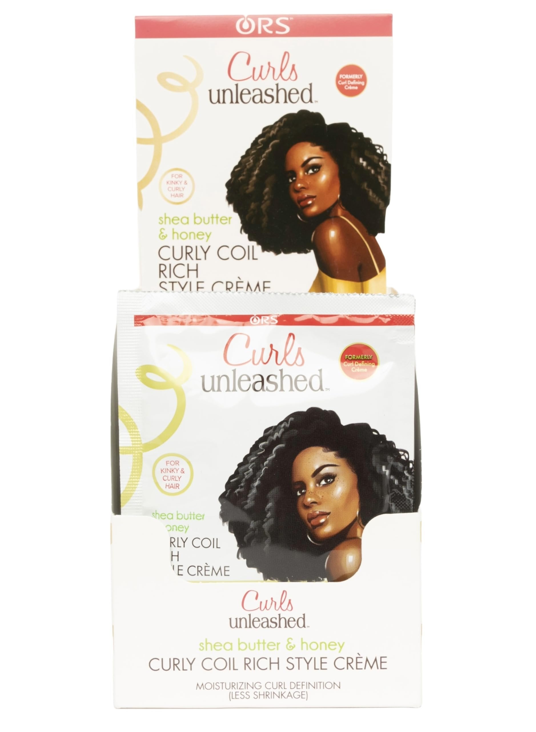 ORS Curls Unleashed Shea Butter and Honey Curly Coil Rich Style Creme Travel Packet 1.75 Ounces (Pack of 12)