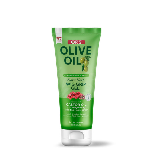 ORS Olive Oil FIX-IT Grip Gel Infused with Castor Oil For Strengthening & Hairline Maintenance Ultra Hold (5.0 oz)