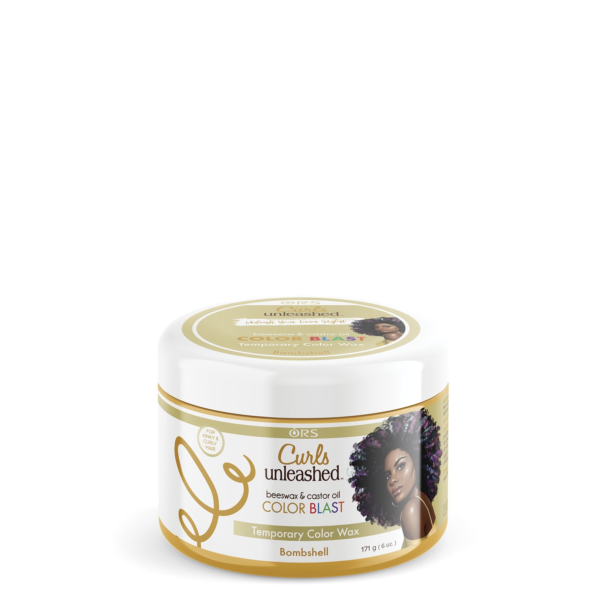 ORS Curls Unleashed Color Blast Temporary Color Wax, Infused with Beeswax & Castor Oil (6.0 oz)