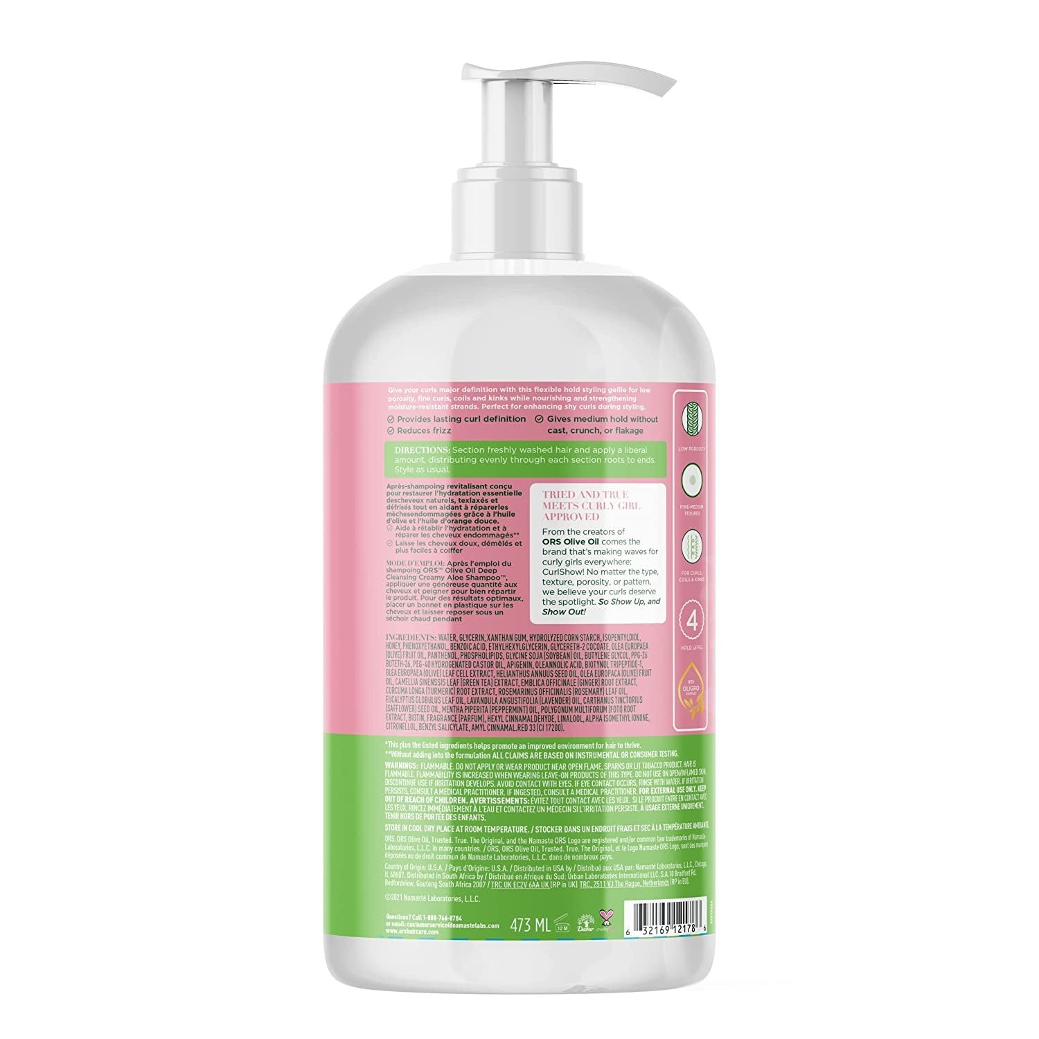 ORS Olive Oil Curlshow Curl Creator Infused with Collagen & Avocado Oil for Strength & Length (16.0 oz)