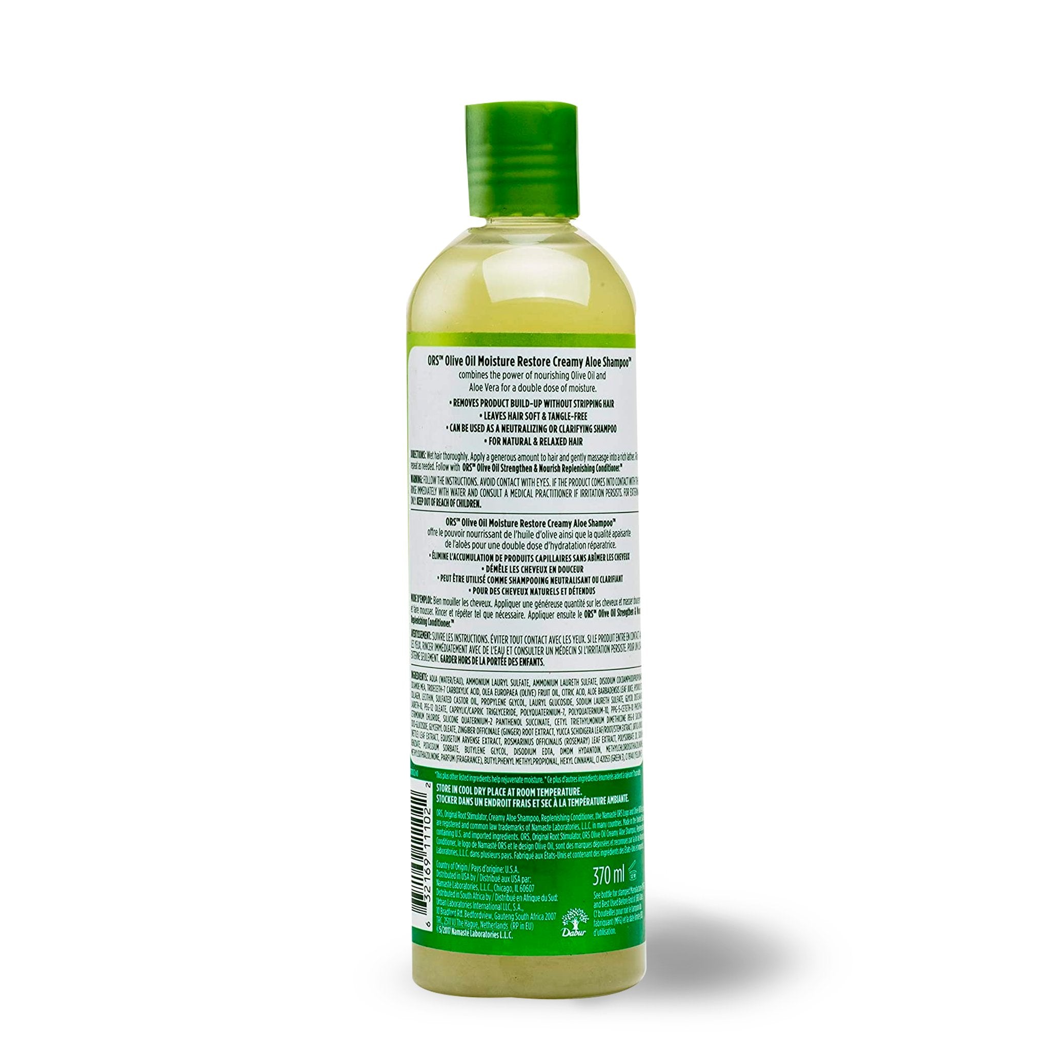 ORS Olive Oil Moisture Restore Creamy Aloe Shampoo Infused with Aleo Vera (12.5 oz)