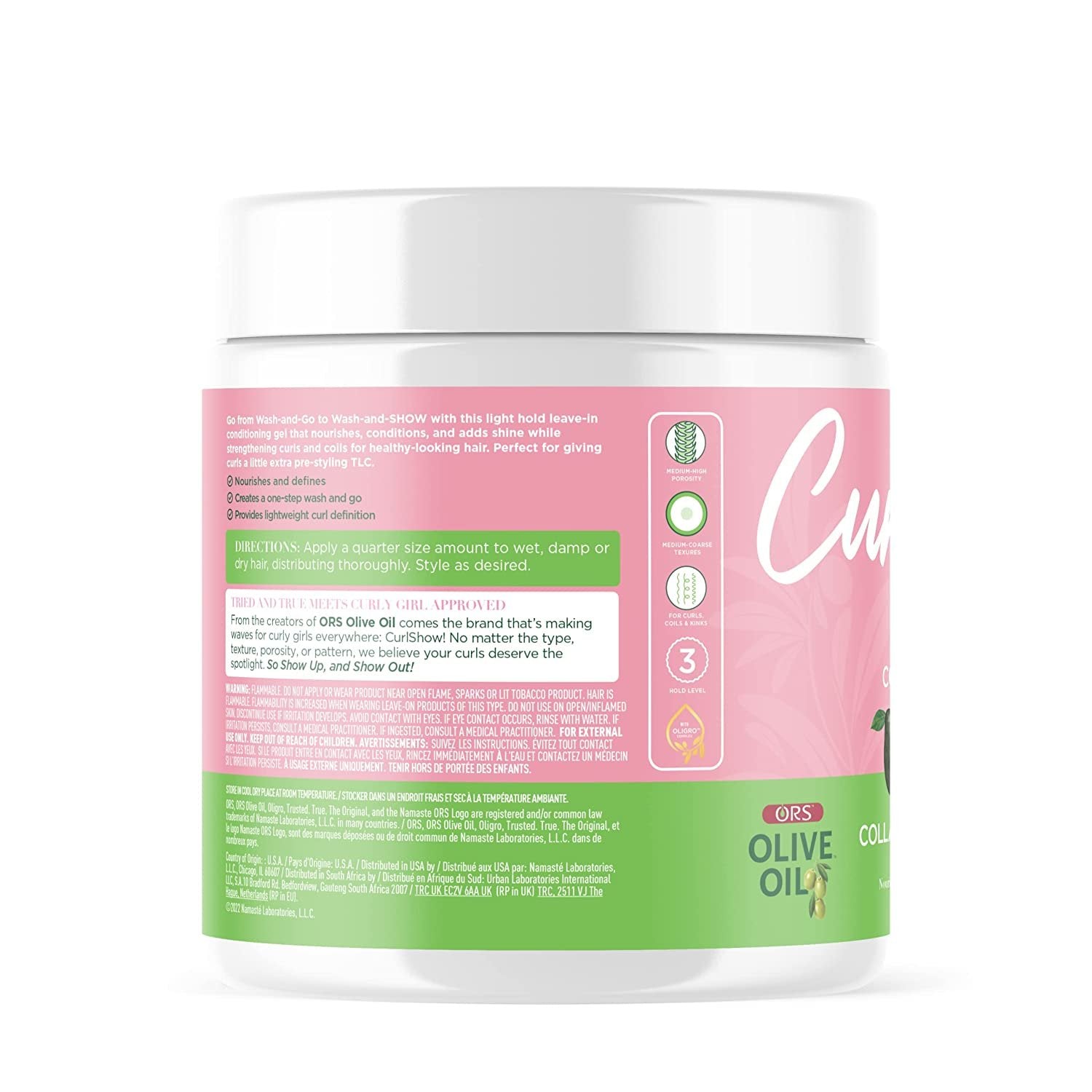 ORS Olive Oil Curlshow Leave-In Conditioner Gel for Strength & Length (16.0 oz)