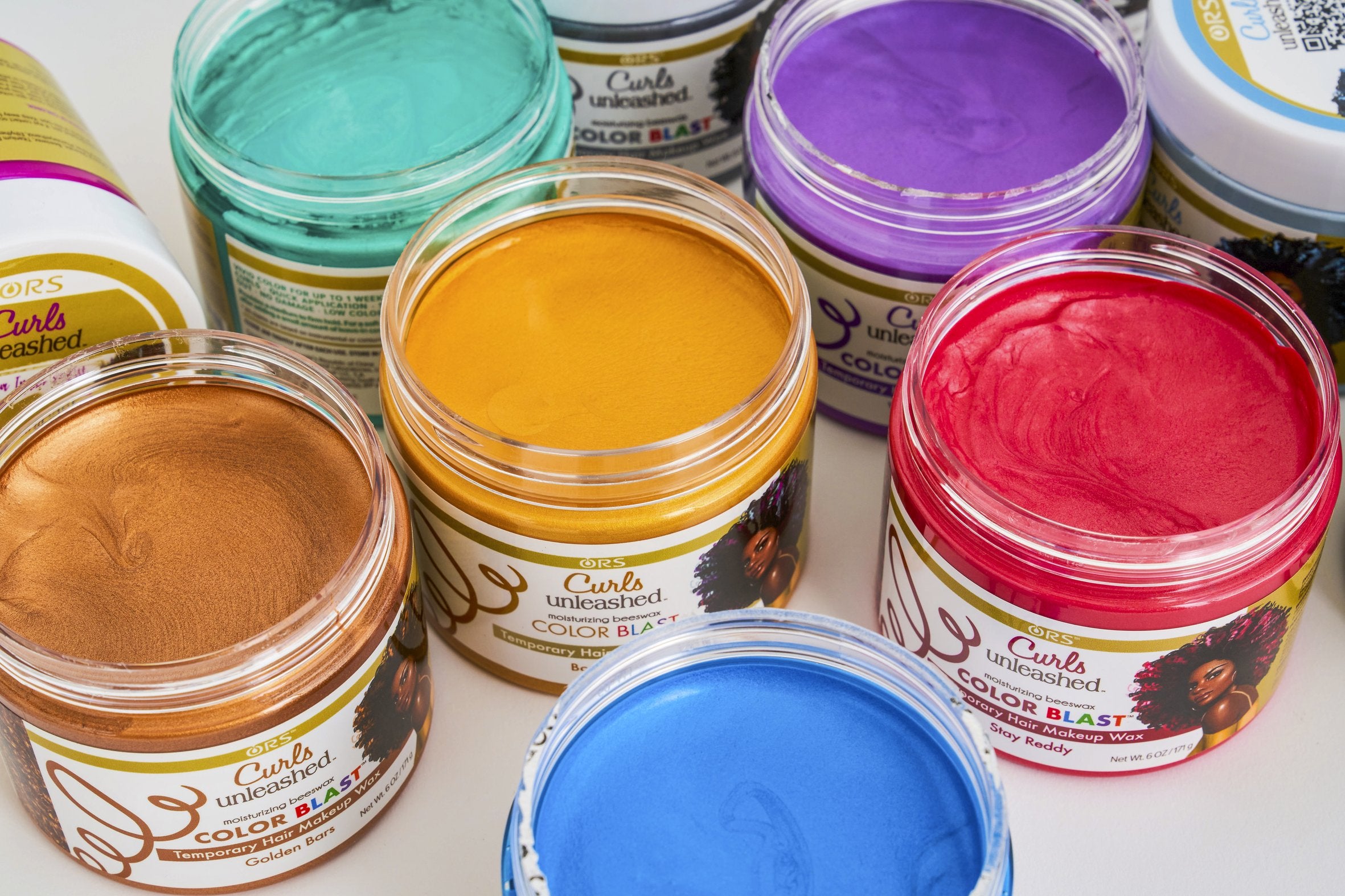 ORS Curls Unleashed Color Blast Temporary Color Wax, Infused with Beeswax & Castor Oil (6.0 oz)