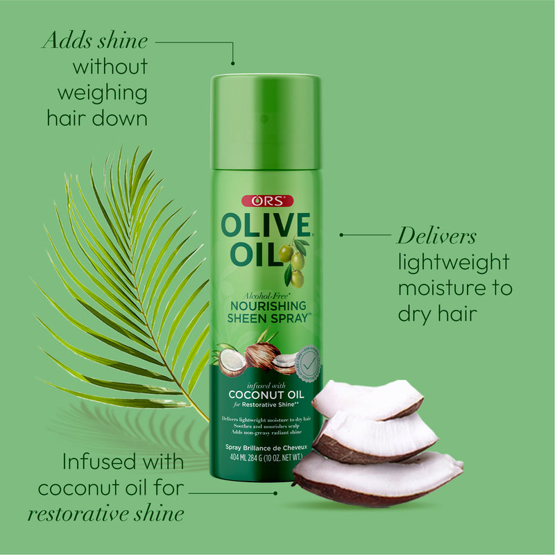 ORS Olive Oil Nourishing Sheen Spray infused with Coconut Oil (10 oz)