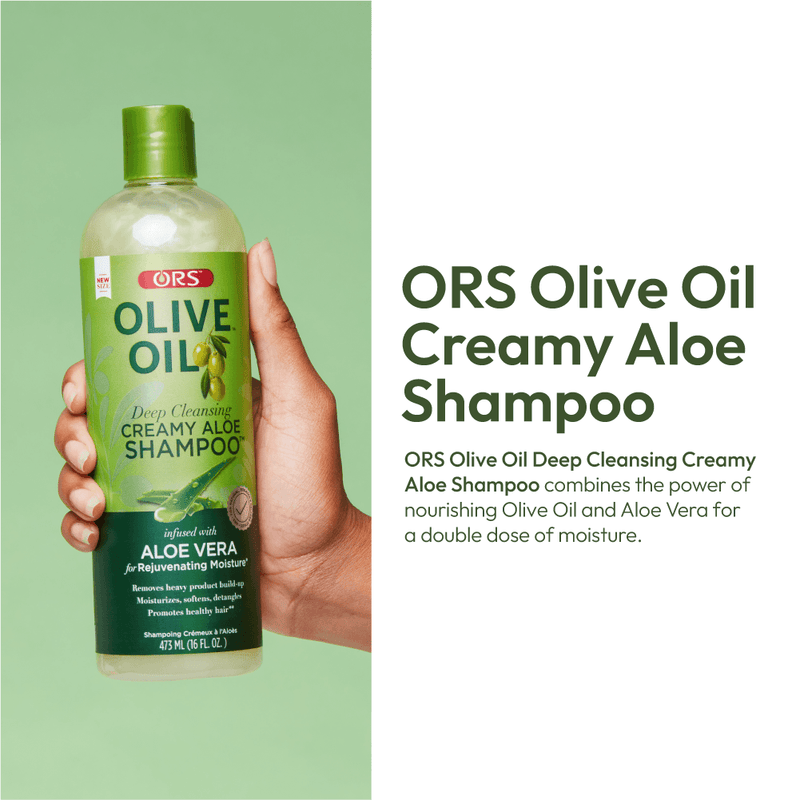 ORS Olive Oil Moisture Restore Creamy Aloe Shampoo Infused with Aleo Vera (12.5 oz)