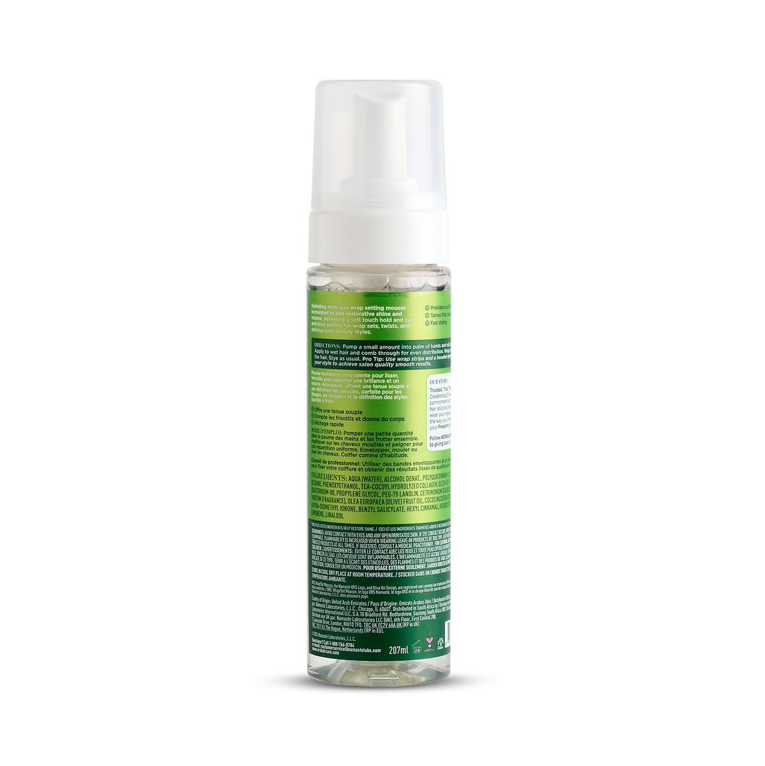 ORS Olive Oil Hold &amp; Shine Wrap Set Mousse Infused with Coconut Oil for Restorative Shine (7.0 oz)