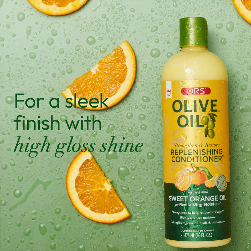 ORS Olive Oil Strengthen & Nourish Replenishing Conditioner Infused with Sweet Orange Oil (12.2 oz)