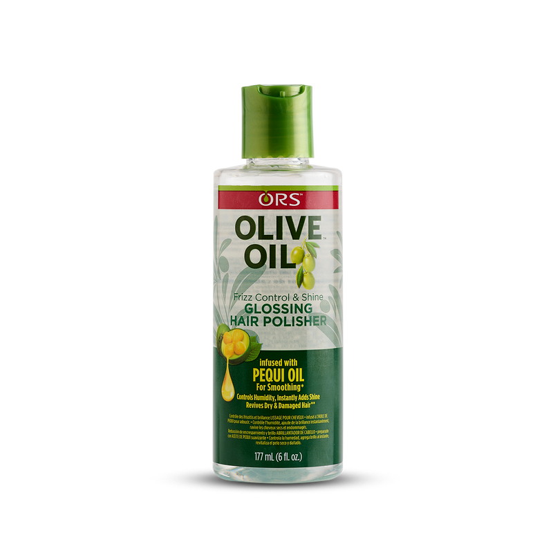 ORS Olive Oil Style & Shine Frizz Control & Shine Glossing Hair Polisher, infused with Pequi Oil for Smoothing (6.0 oz)