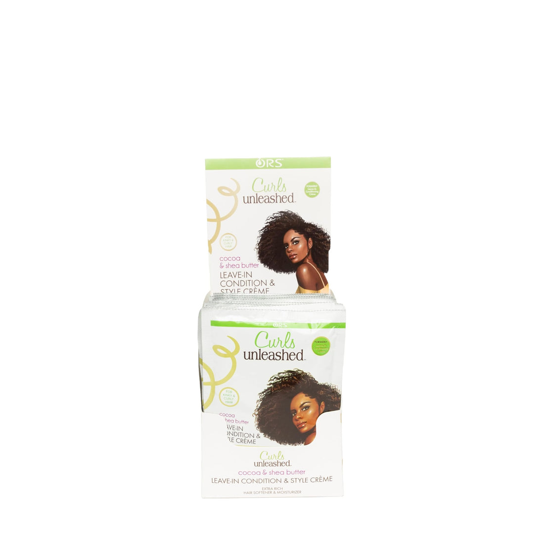 ORS Curls Unleashed Cocoa & Shea Butter Leave In Conditioner & Style Creme (1.7 oz) 2-Pack