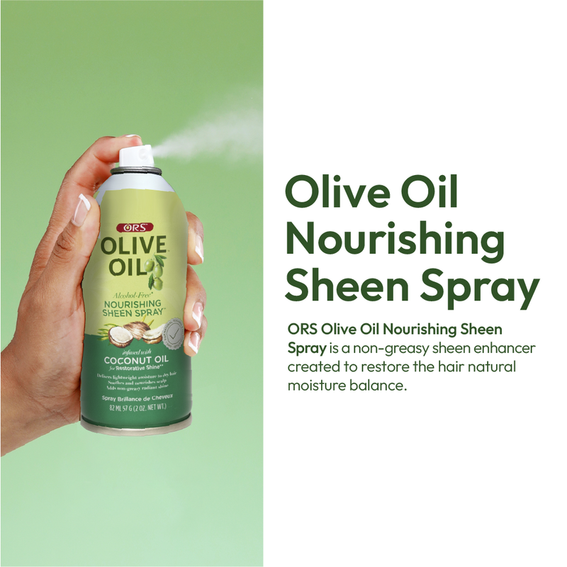 ORS Olive Oil Nourishing Sheen Spray Infused with Coconut for Restorative Shine (2.0 oz)