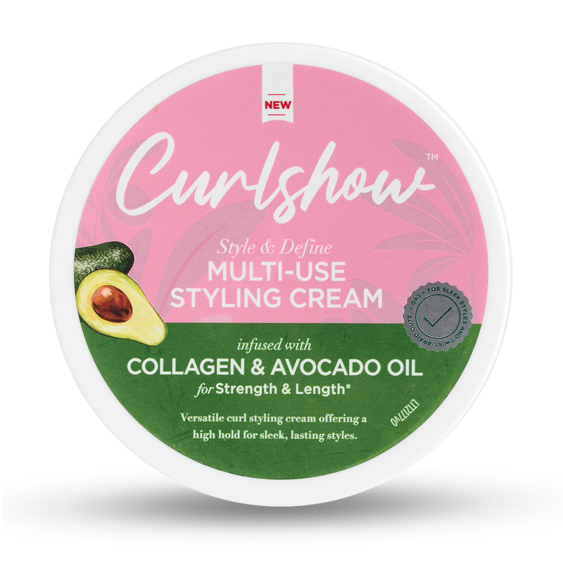 ORS Olive Oil Curlshow Multi-Use Styling Cream Infused with Collagen & Avocado Oil for Strength & Length (12.0 oz)