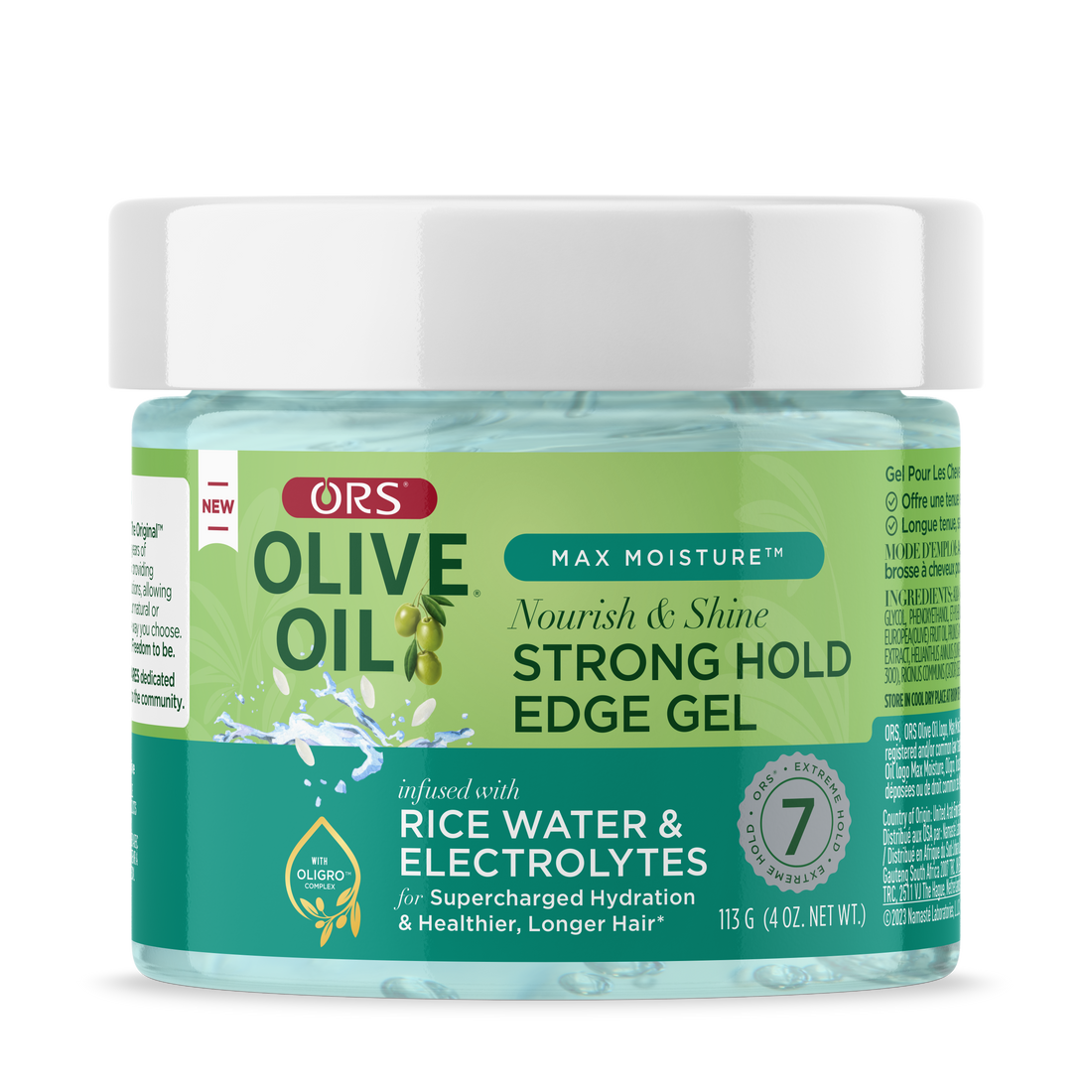 Max Moisture Nourish &amp; Shine Strong Hold Edge Gel with Rice Water &amp; Electrolytes (4.0 OZ)