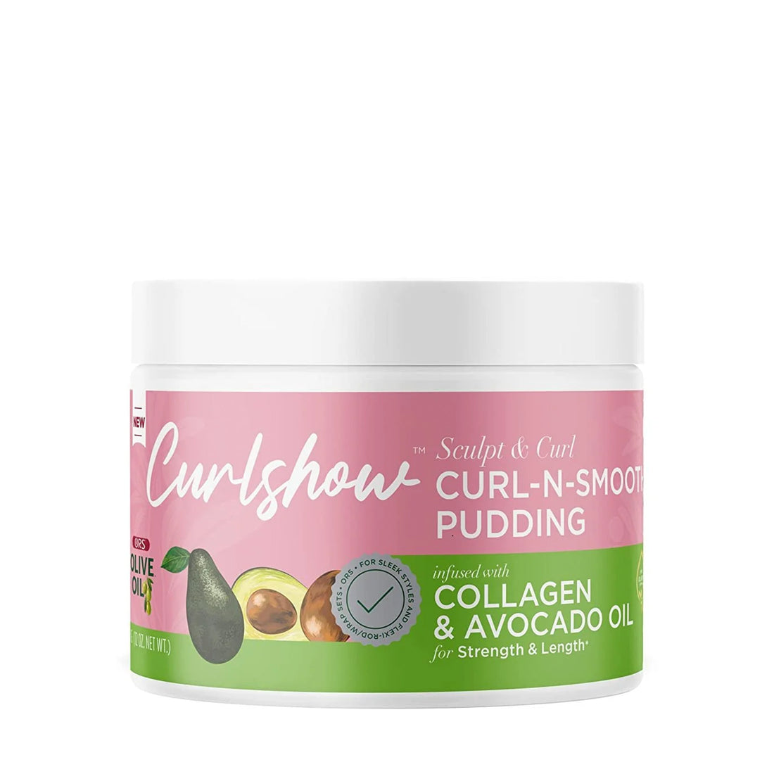 ORS Olive Oil Curlshow Curl N Smooth Pudding for Strength &amp; Length (12.0 oz)
