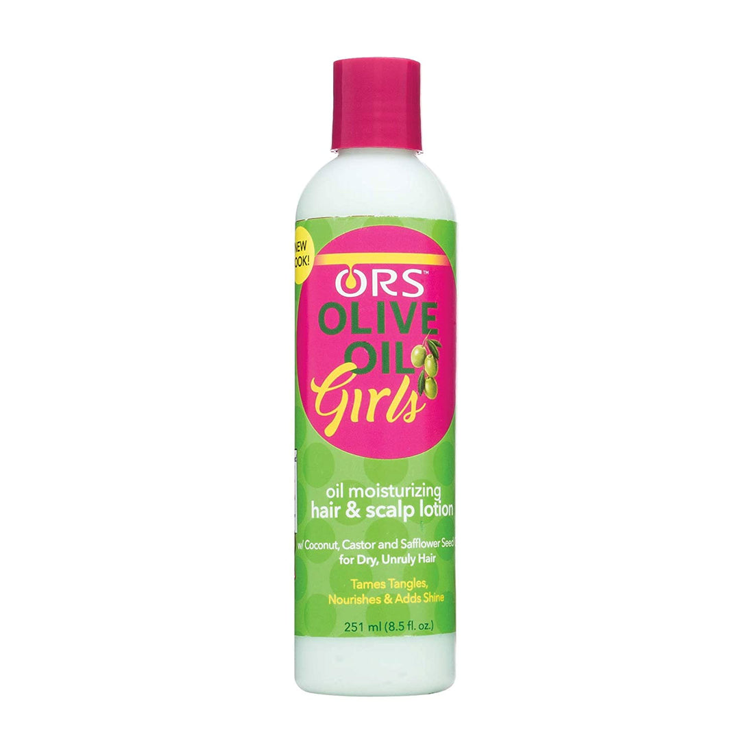 ORS Olive Oil Girls Oil Moisturizing Hair and Scalp Lotion  with Coconut, Castor and Safflower Seed (8.5 oz)