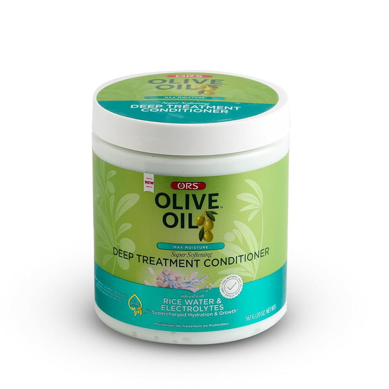 ORS Olive Oil Max Moisture Super Softening Deep Treatment Conditioner  Infused with Rice Water & Electrolytes (20.0 oz)