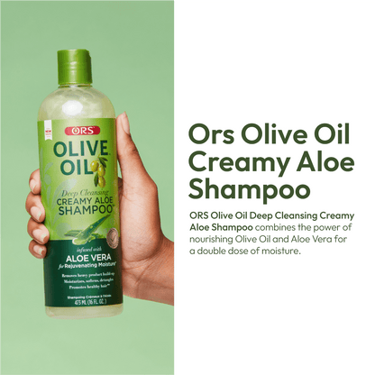 ORS Olive Oil Creamy Aloe Shampoo for Rejuvenating Moisture (16.0 oz)