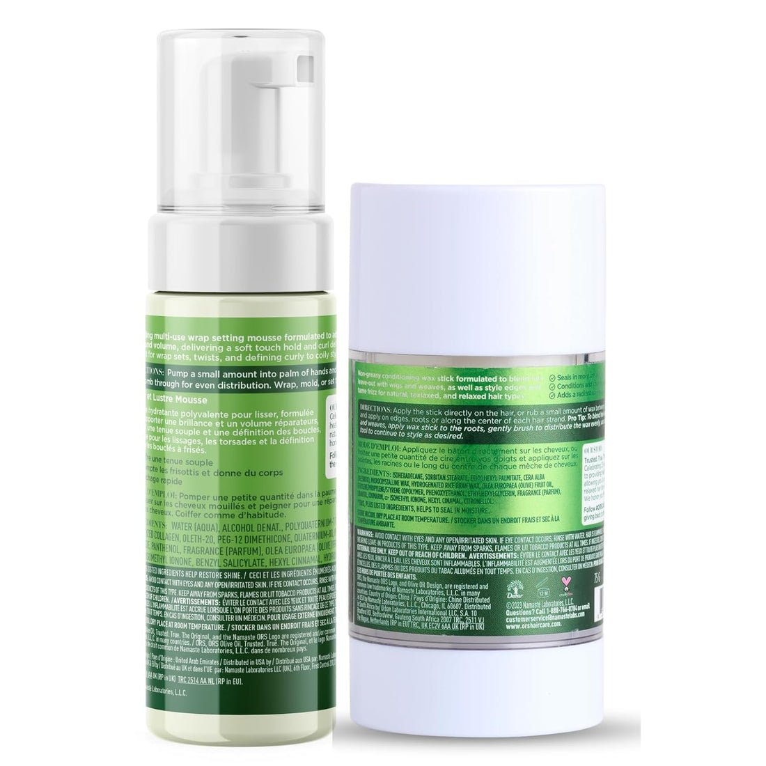 ORS Olive Oil Wrap Set Mousse &amp; Wax Stick Styler 2-Pack