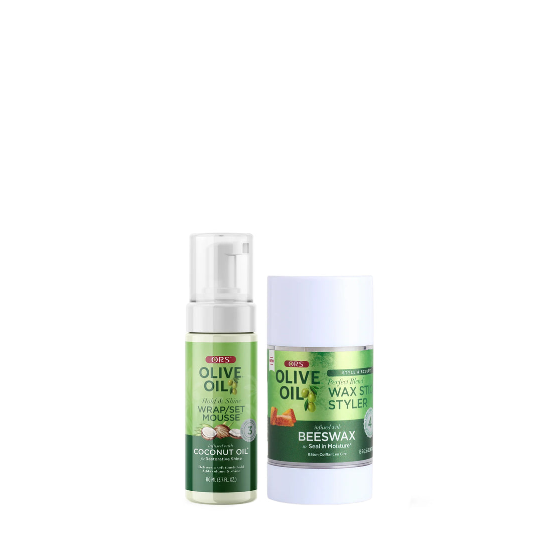 ORS Olive Oil Wrap Set Mousse & Wax Stick Styler 2-Pack