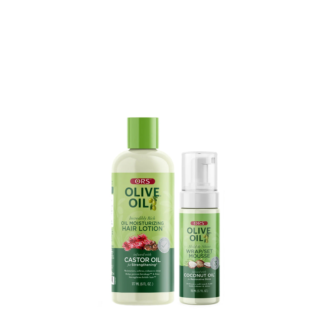 ORS Olive Oil Wrap Set Mousse & Moisturizing Hair Lotion 2-Piece Set