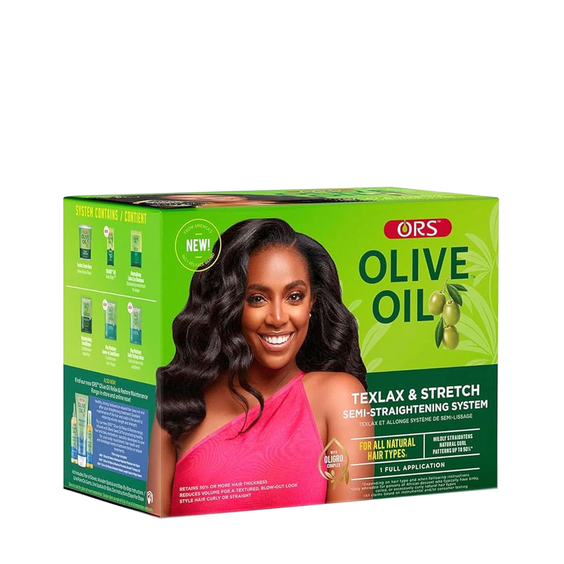 Olive Oil Texlax Stretch Semi-Straightening System Olive Oil
