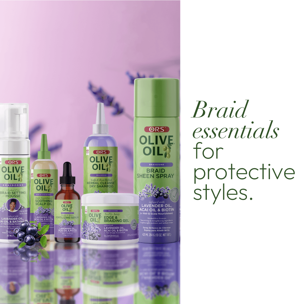 ORS Olive Oil Braidzone Braid Sheen Spray for Hair &amp; Scalp Nourishment (10.0 OZ)