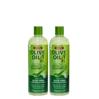 ORS Olive Oil Creamy Aloe Shampoo for Rejuvenating Moisture (12.5 oz) 2-Pack