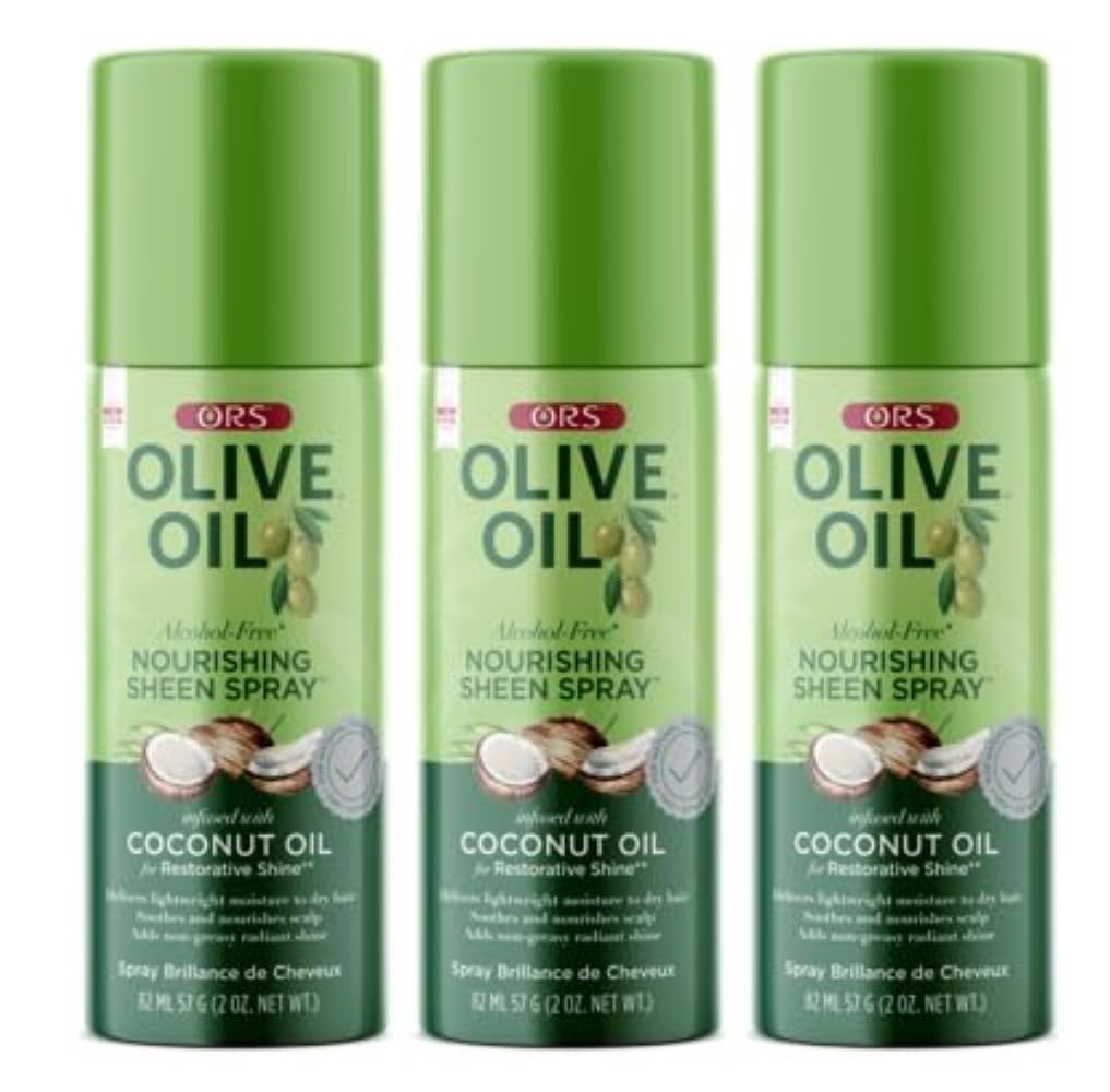 ORS Olive Oil Nourishing Sheen Spray for Restorative Shine (2.0 oz) 3-Pack