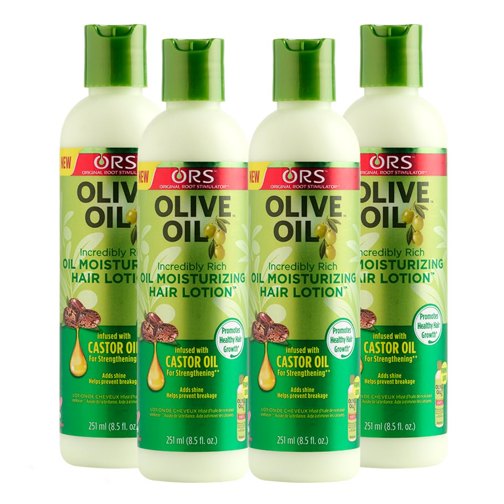 ORS Olive Oil Moisturizing Hair Lotion for Strengthening (8.5 oz) 4-Pack