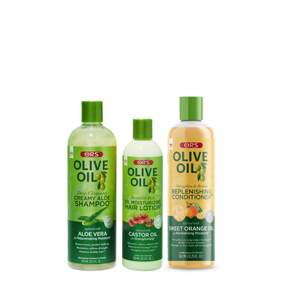 ORS Olive Oil Shampoo, Conditioner &amp; Hair Lotion 3-Piece Set