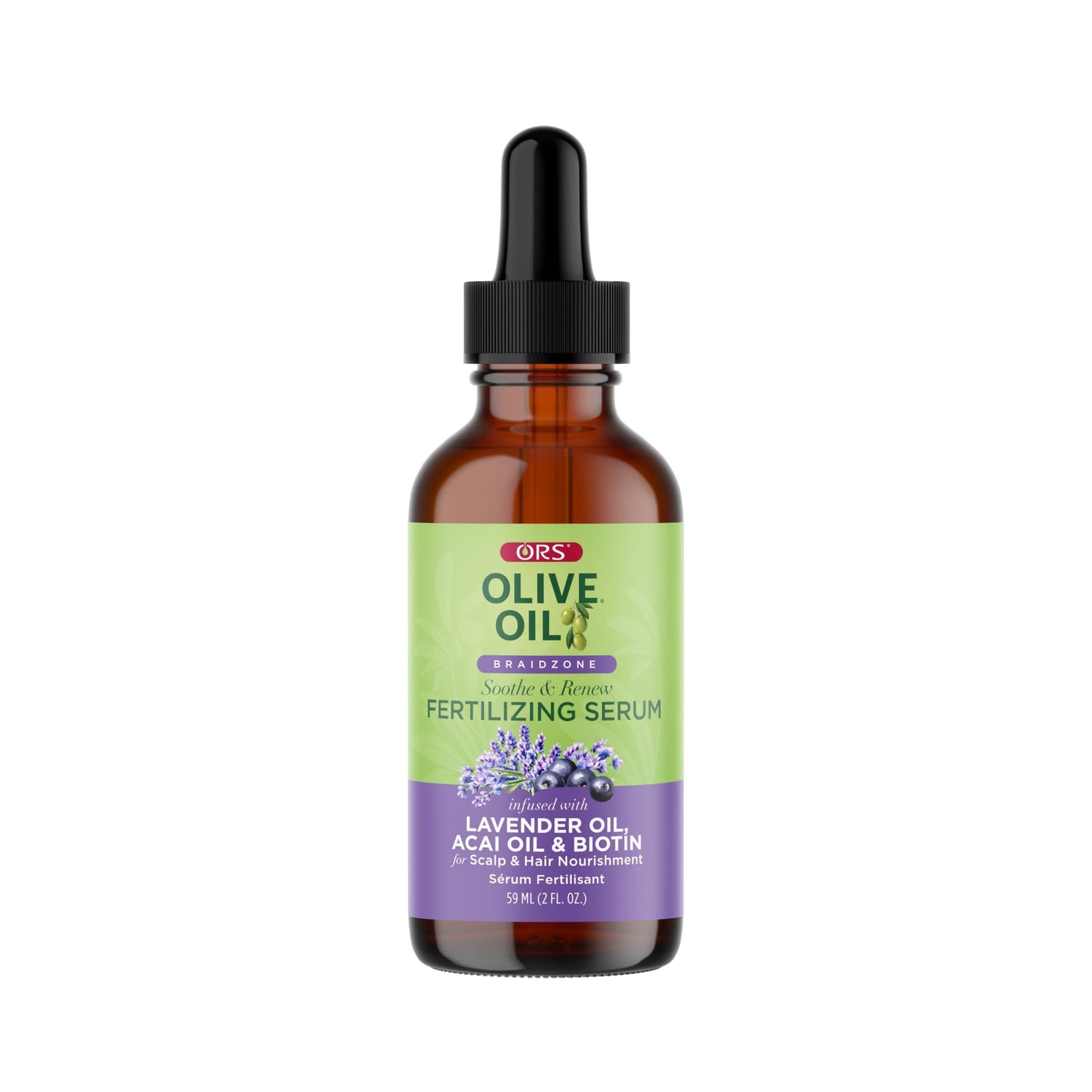 ORS Olive Oil Braidzone Fertilizing Serum with Lavender, Acai &amp; Biotin for Hair &amp; Scalp 2 oz (1)