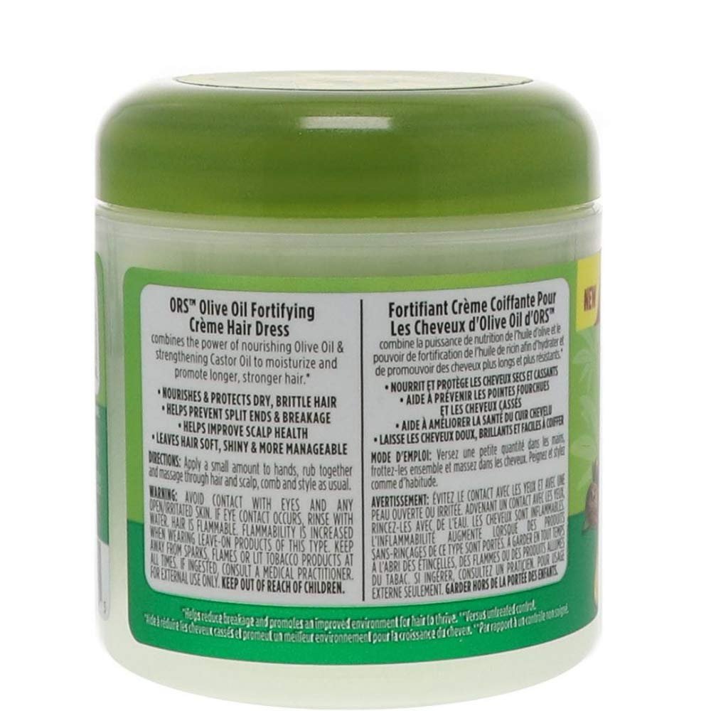 ORS Olive Oil Fortifying Creme Hair Dress infused with Castor Oil for Strengthening (6.0 oz)