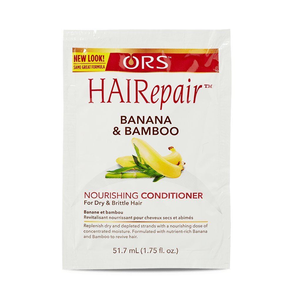 ORS HAIRepair Banana and Bamboo Nourishing Conditioner for Dry and Brittle Hair, 1.75 oz. Travel Packet (Pack of 24)