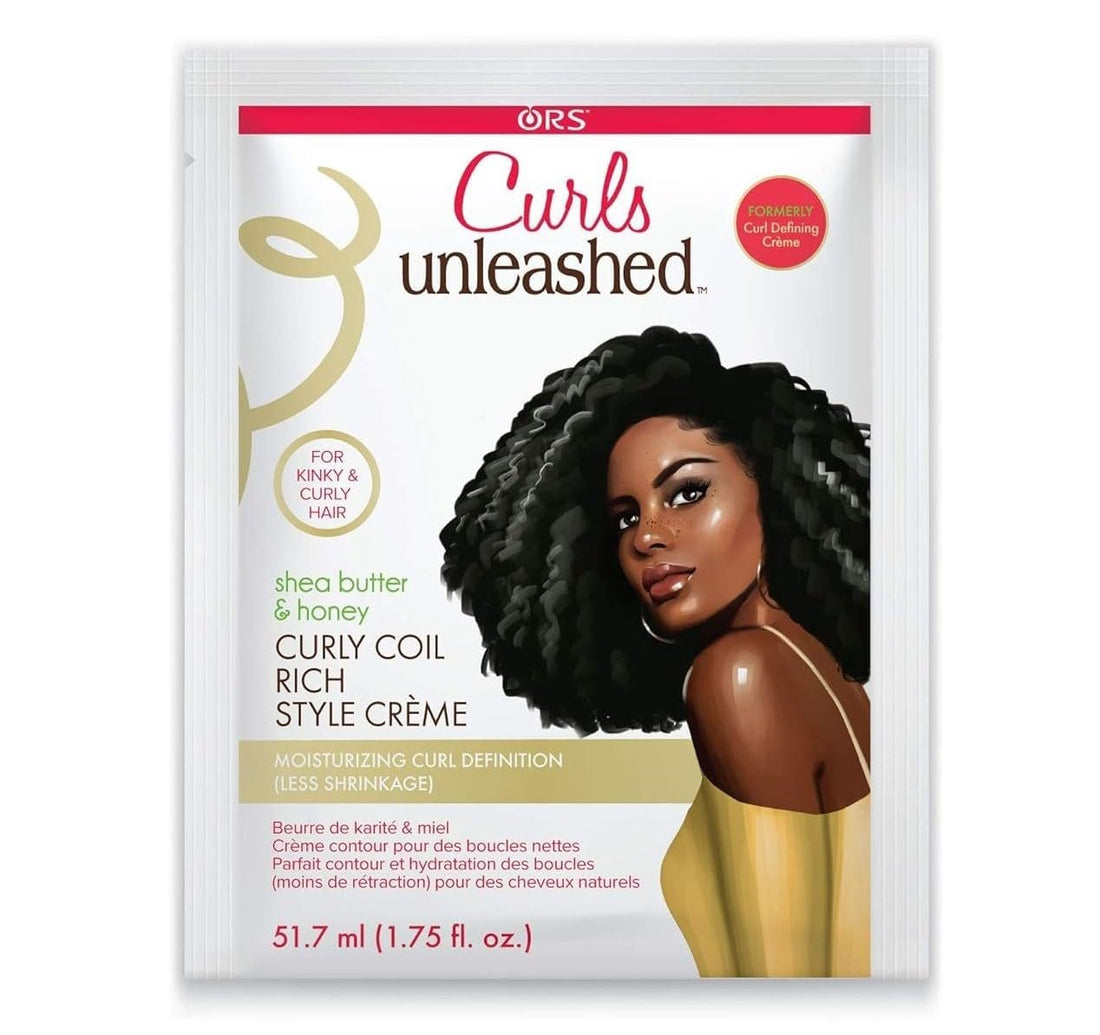 ORS Curls Unleashed Shea Butter and Honey Curly Coil Rich Style Creme Travel Packet 1.75 Ounces (Pack of 12)