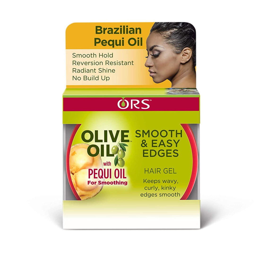 ORS Olive Oil Style &amp; Sculpt Edge Control Hair Gel infused with Sweet Almond Oil for Strengthening (2.2 oz)