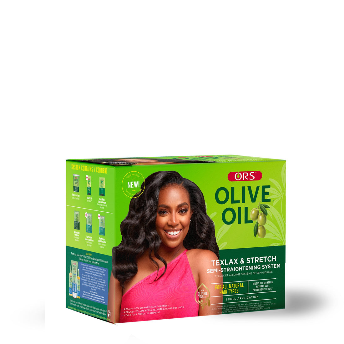 ORS Olive Oil Texlax &amp; Stretch Semi-Straightening System for All Natural Hair Types