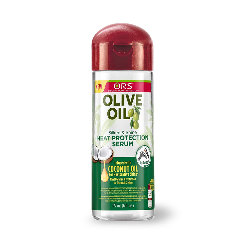 ORS Olive Oil Heat Protection Hair Serum infused with Coconut Oil for Restorative Shine (6.0 oz)