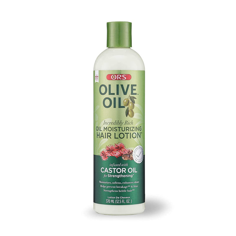 ORS Olive Oil Incredibly Rich Oil Moisturizing Hair Lotion infused with Castor Oil for Strengthening (12.5 oz)
