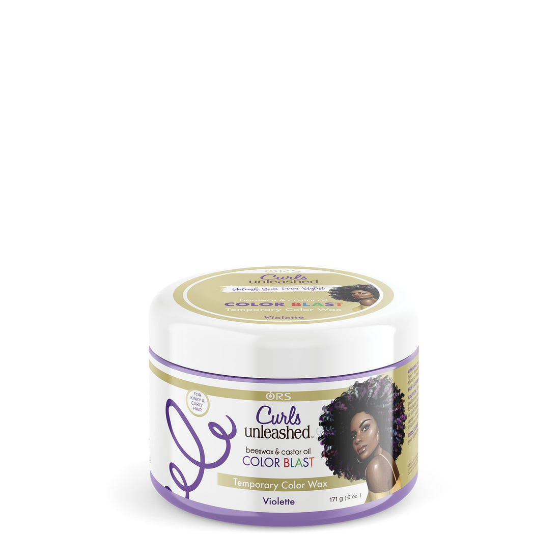 ORS Curls Unleashed Color Blast Temporary Color Wax, Infused with Beeswax &amp; Castor Oil (6.0 oz)